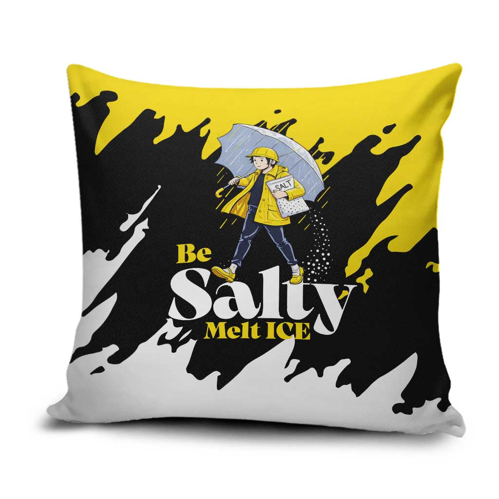 Be Salty Melt Ice Pillow Cover with Bold Splash Pattern