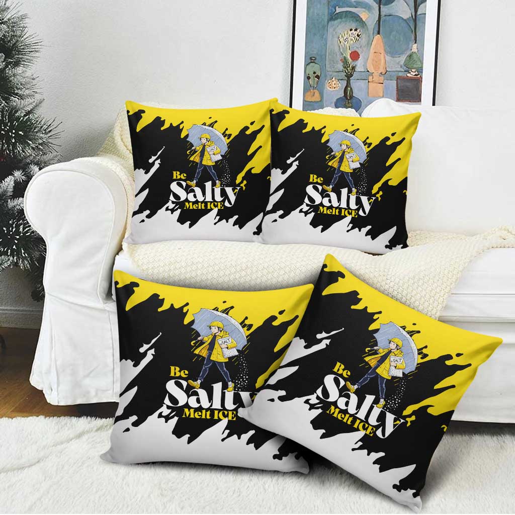 Be Salty Melt Ice Pillow Cover with Bold Splash Pattern