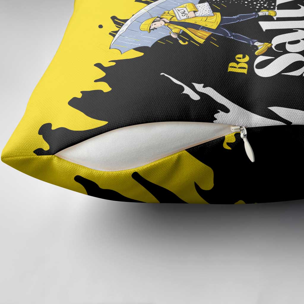 Be Salty Melt Ice Pillow Cover with Bold Splash Pattern
