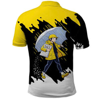 Be Salty Melt Ice Polo Shirt with Bold Splash Pattern