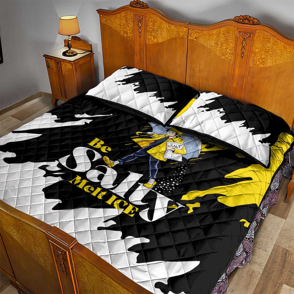 Be Salty Melt Ice Quilt Bed Set with Bold Splash Pattern
