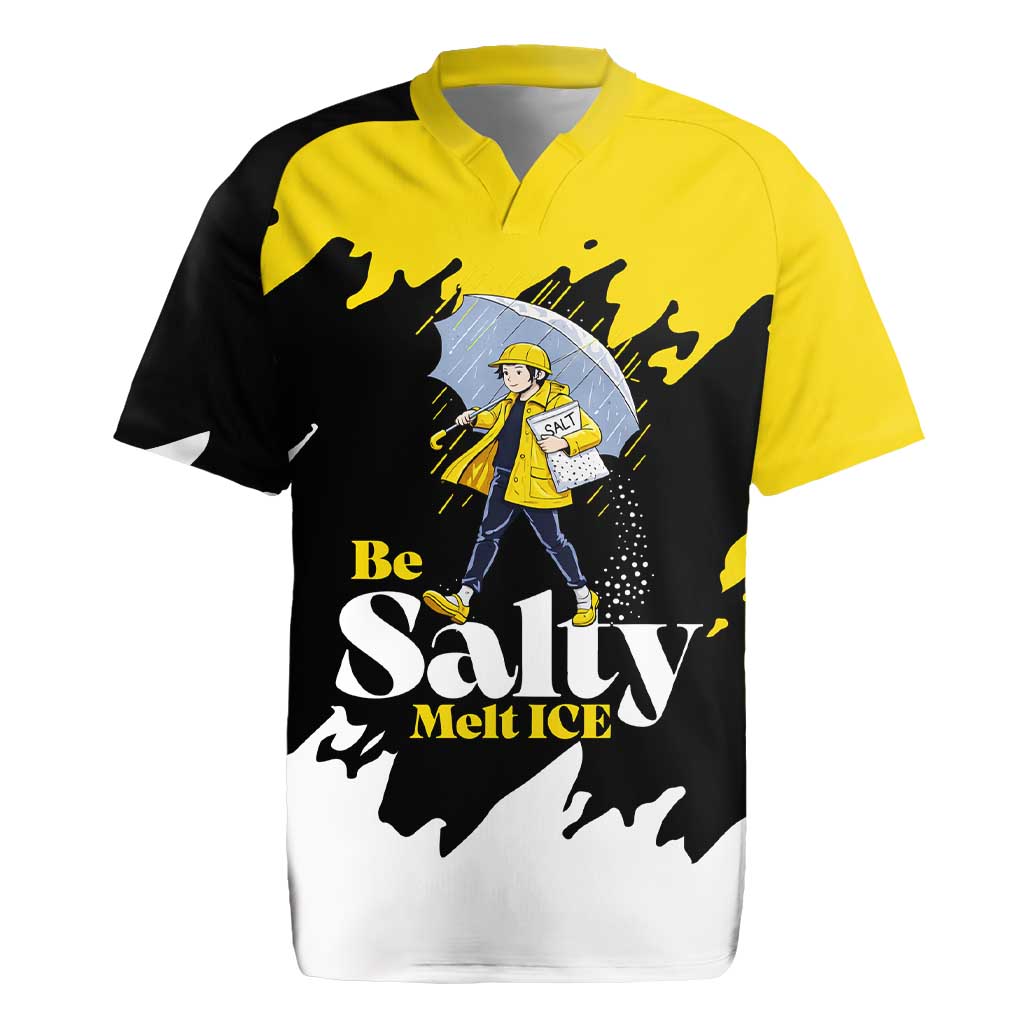 Be Salty Melt Ice Rugby Jersey with Bold Splash Pattern