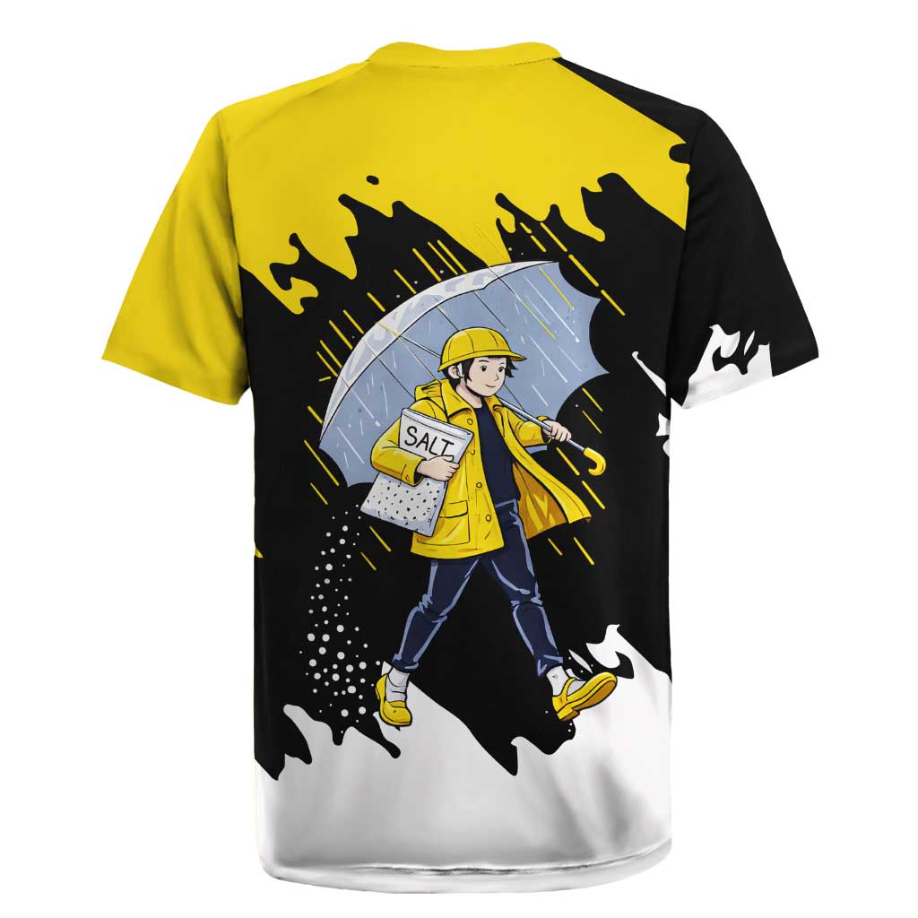 Be Salty Melt Ice Rugby Jersey with Bold Splash Pattern