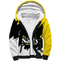 Be Salty Melt Ice Sherpa Hoodie with Bold Splash Pattern