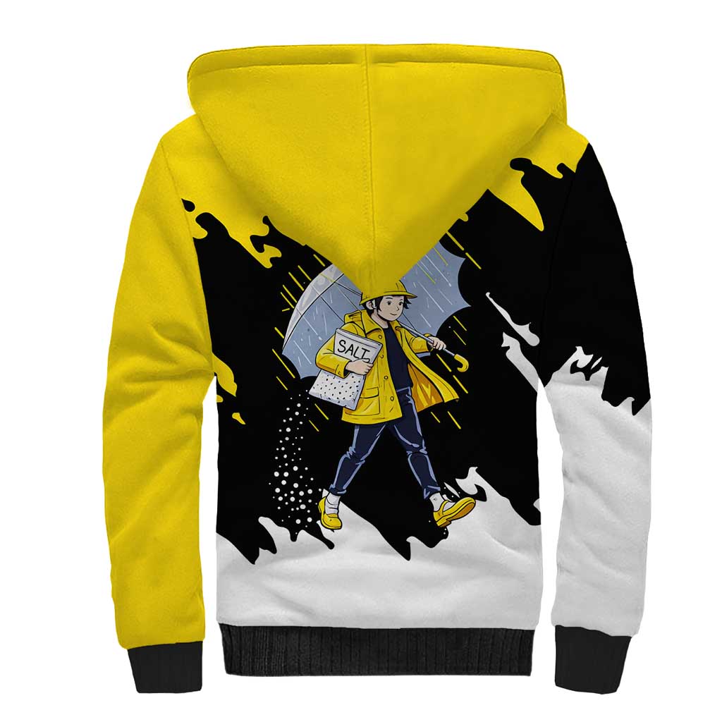 Be Salty Melt Ice Sherpa Hoodie with Bold Splash Pattern