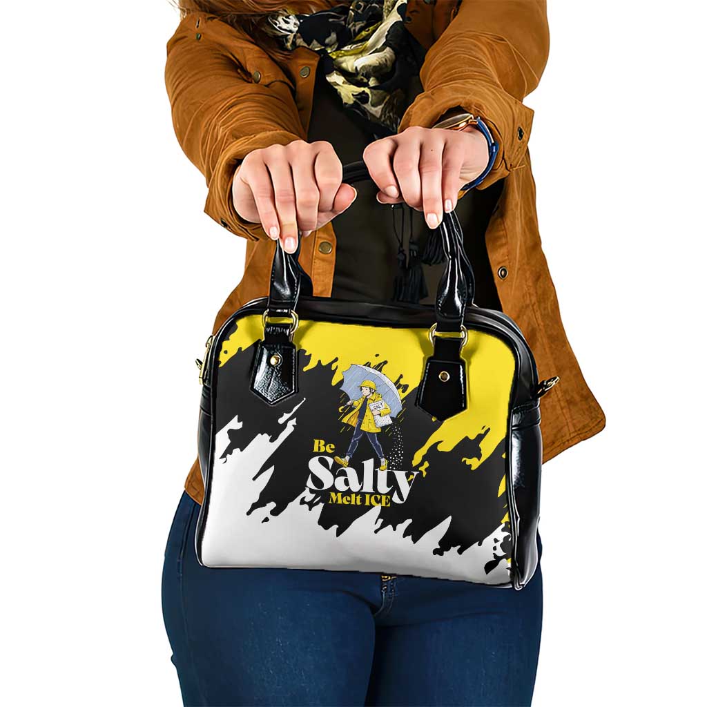 Be Salty Melt Ice Shoulder Handbag with Bold Splash Pattern