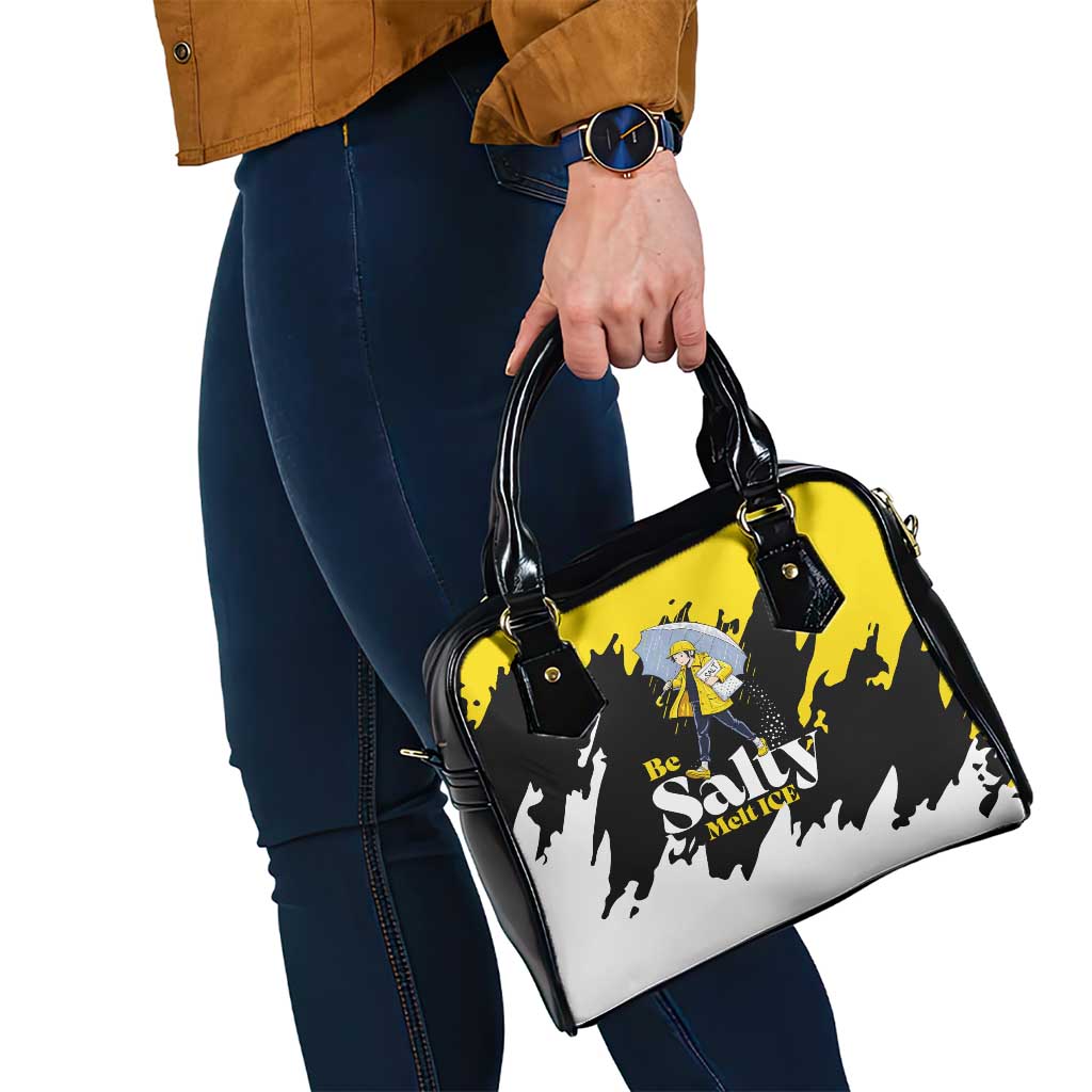 Be Salty Melt Ice Shoulder Handbag with Bold Splash Pattern