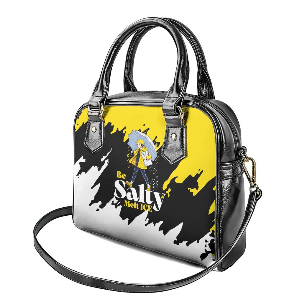 Be Salty Melt Ice Shoulder Handbag with Bold Splash Pattern