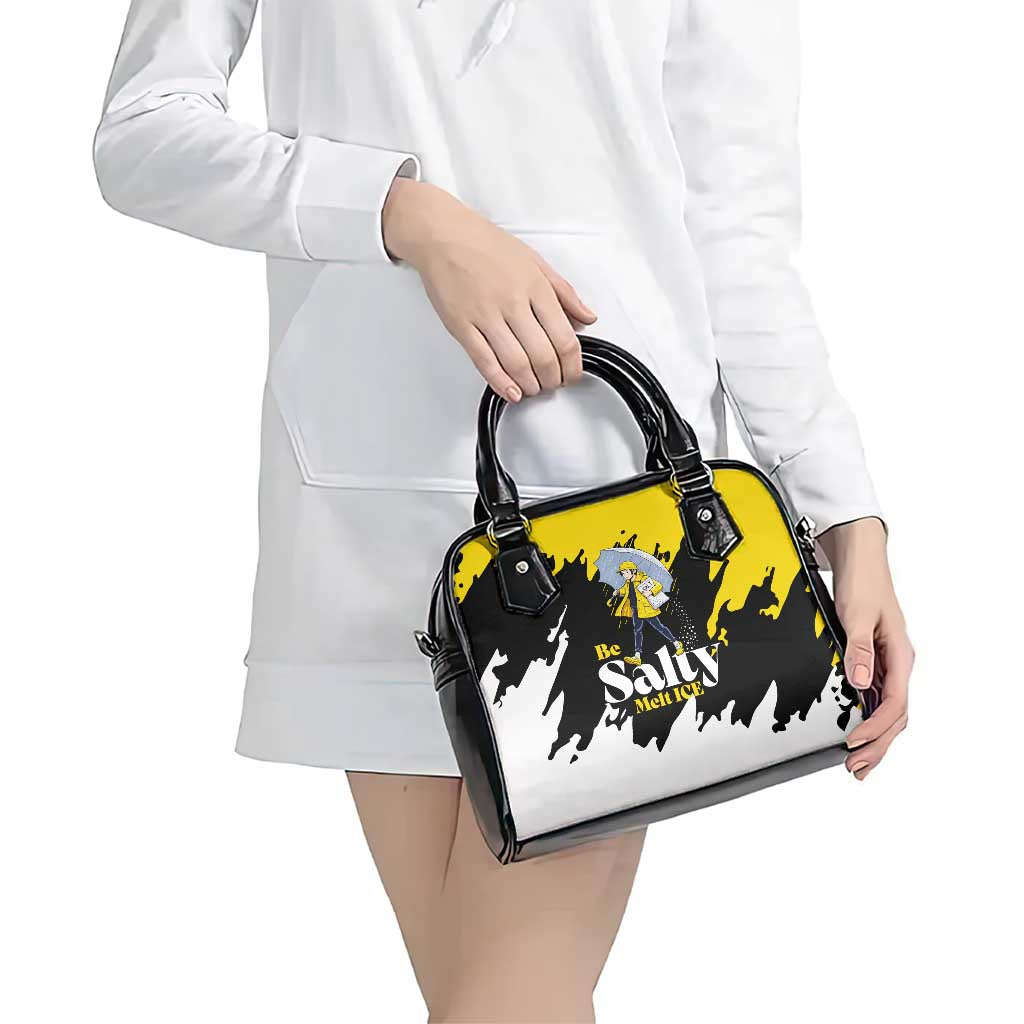 Be Salty Melt Ice Shoulder Handbag with Bold Splash Pattern