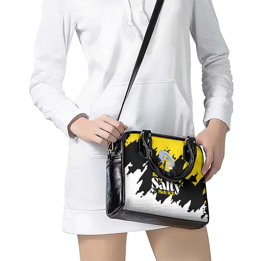Be Salty Melt Ice Shoulder Handbag with Bold Splash Pattern