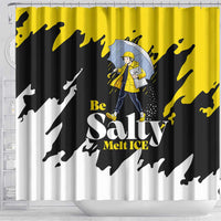 Be Salty Melt Ice Shower Curtain with Bold Splash Pattern
