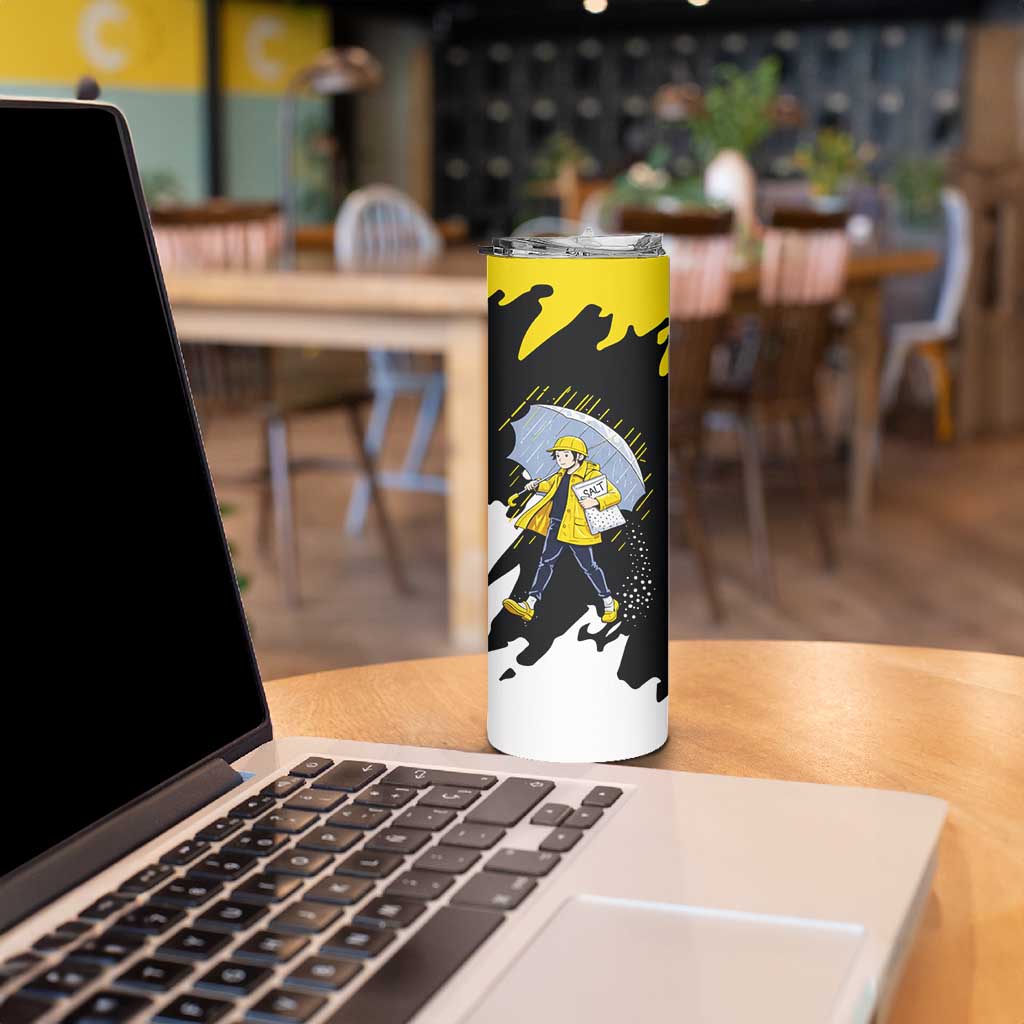 Be Salty Melt Ice Skinny Tumbler with Bold Splash Pattern