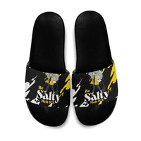 Be Salty Melt Ice Slide Sandals with Bold Splash Pattern