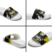 Be Salty Melt Ice Slide Sandals with Bold Splash Pattern