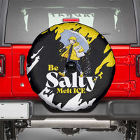 Be Salty Melt Ice Spare Tire Cover with Bold Splash Pattern