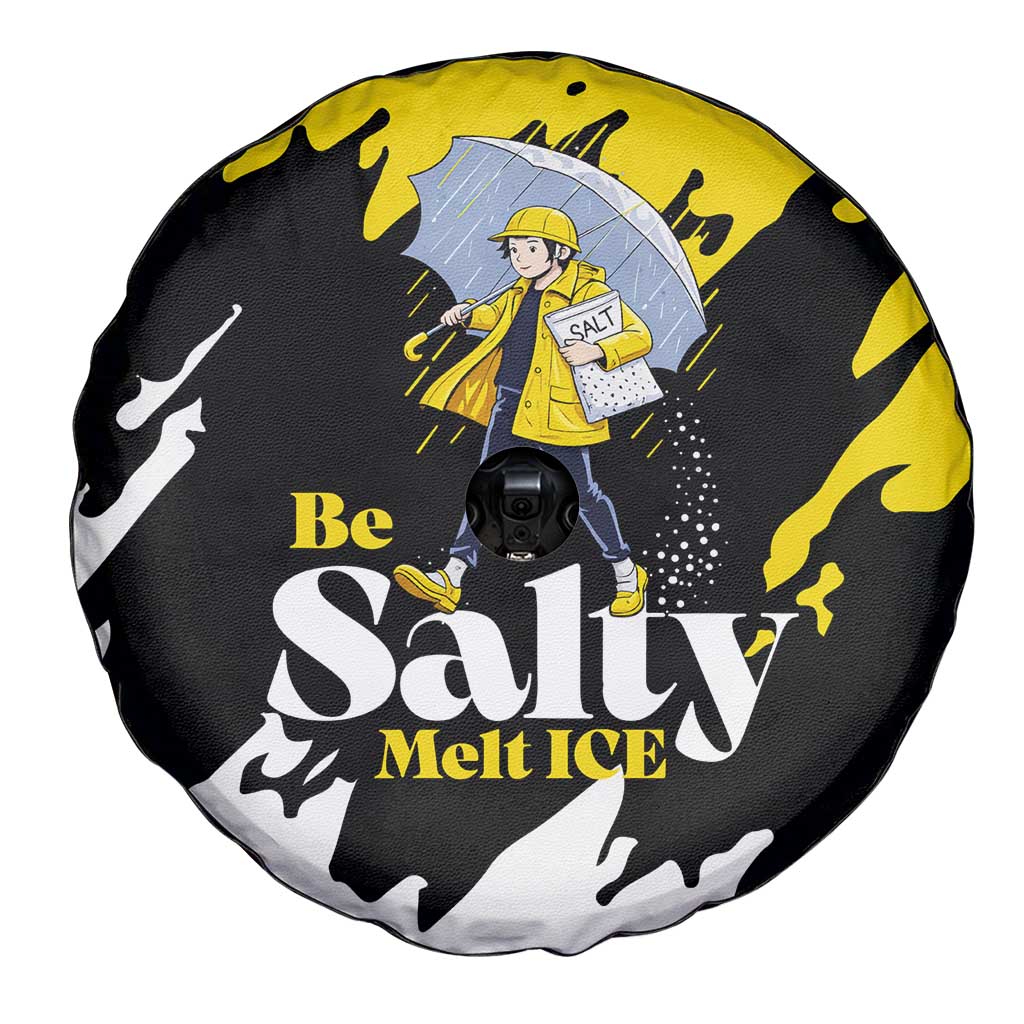 Be Salty Melt Ice Spare Tire Cover with Bold Splash Pattern