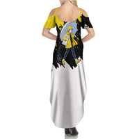 Be Salty Melt Ice Summer Maxi Dress with Bold Splash Pattern