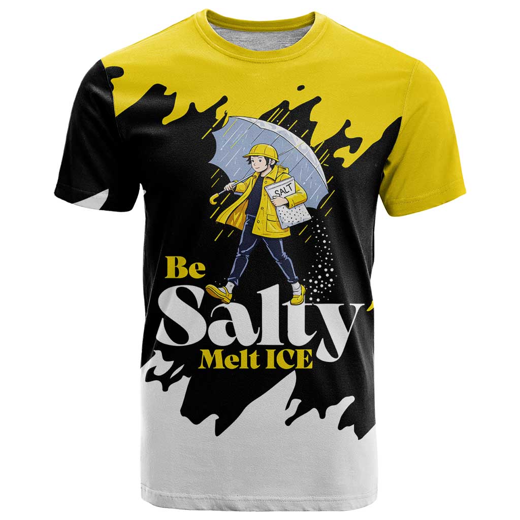 Be Salty Melt Ice T Shirt with Bold Splash Pattern