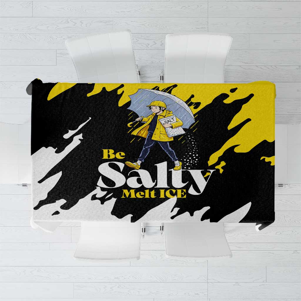 Be Salty Melt Ice Tablecloth with Bold Splash Pattern