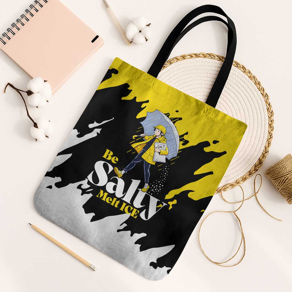 Be Salty Melt Ice Tote Bag with Bold Splash Pattern