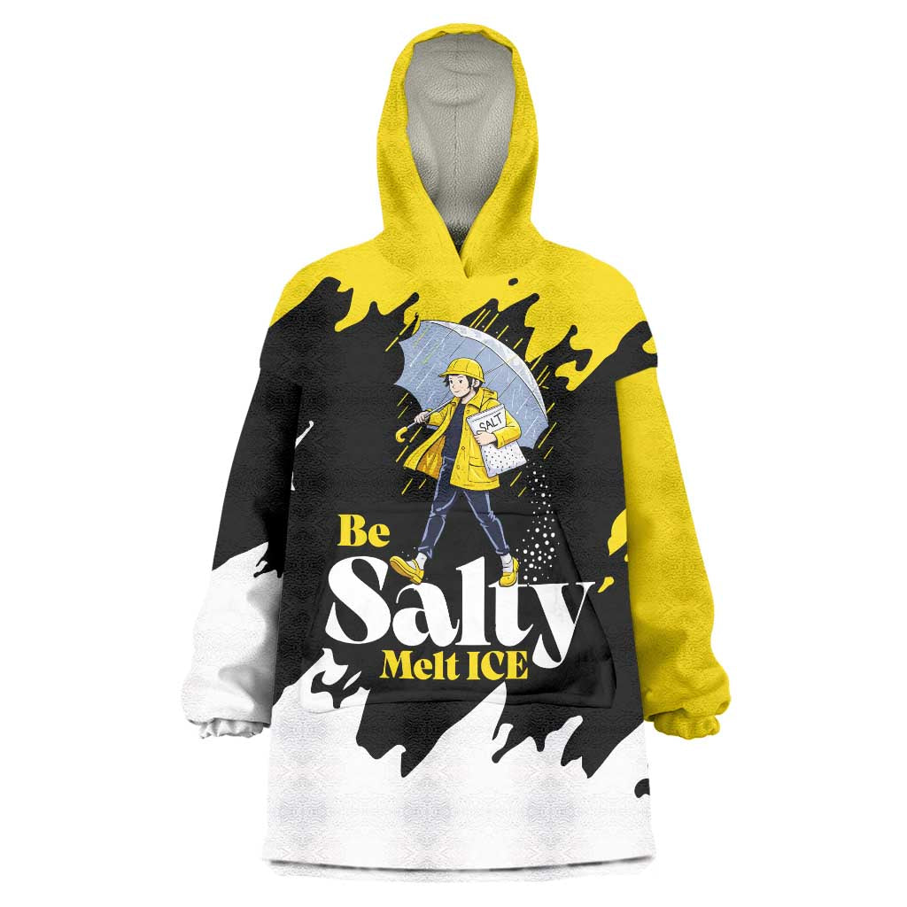 Be Salty Melt Ice Wearable Blanket Hoodie with Bold Splash Pattern