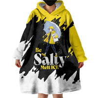 Be Salty Melt Ice Wearable Blanket Hoodie with Bold Splash Pattern
