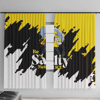 Be Salty Melt Ice Window Curtain with Bold Splash Pattern