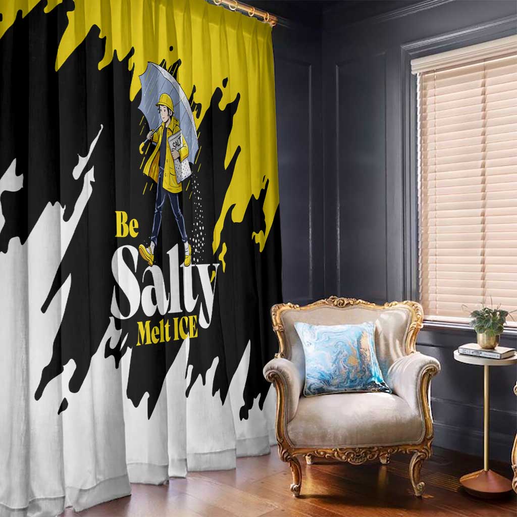 Be Salty Melt Ice Window Curtain with Bold Splash Pattern
