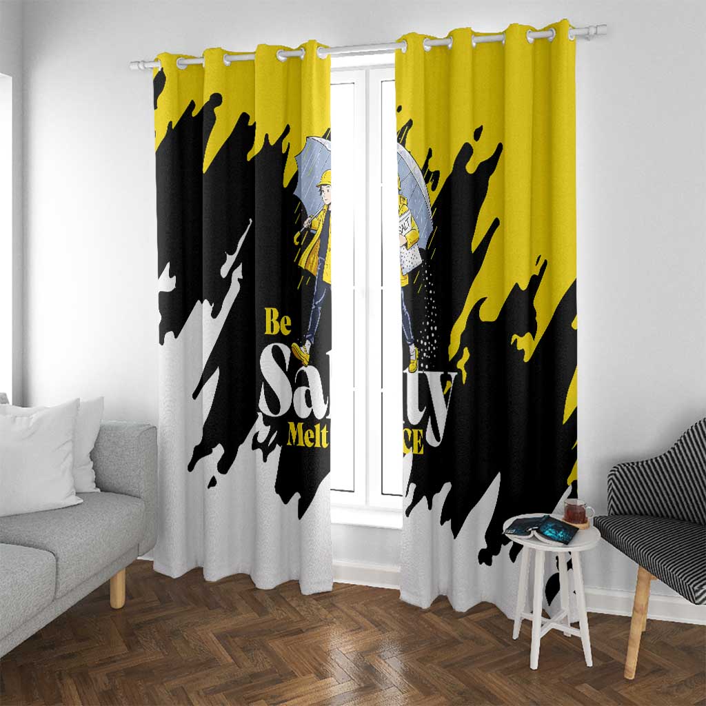 Be Salty Melt Ice Window Curtain with Bold Splash Pattern