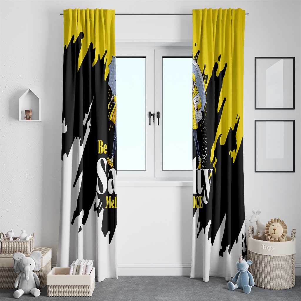 Be Salty Melt Ice Window Curtain with Bold Splash Pattern