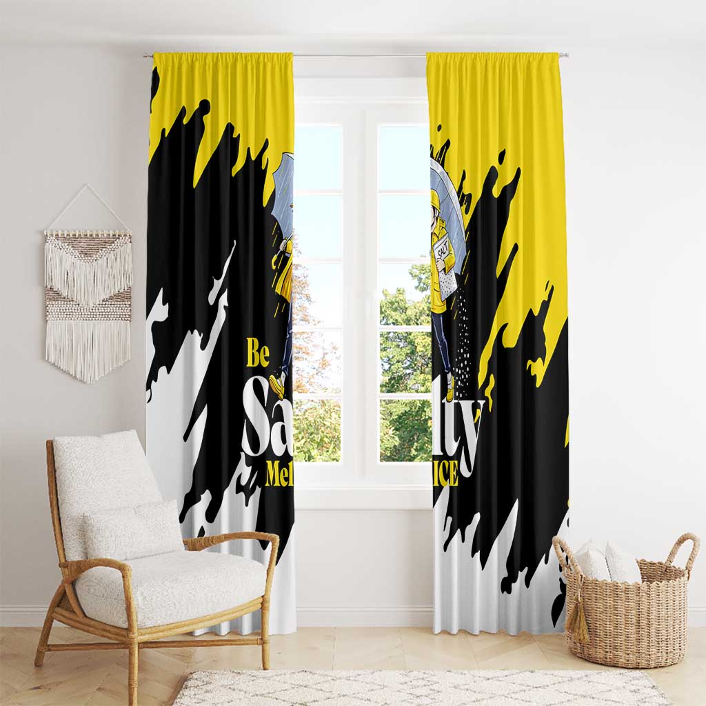 Be Salty Melt Ice Window Curtain with Bold Splash Pattern