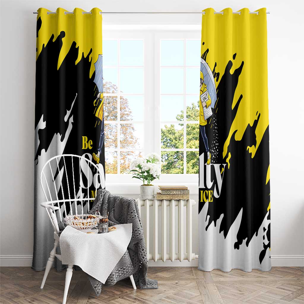 Be Salty Melt Ice Window Curtain with Bold Splash Pattern