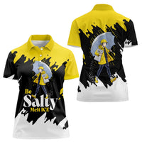 Be Salty Melt Ice Women Polo Shirt with Bold Splash Pattern