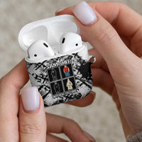 Same Shit Different Costume AirPods Case Monochrome Gritty Texture
