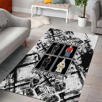 Same Shit Different Costume Area Rug Monochrome Gritty Texture