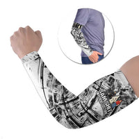 Same Shit Different Costume Arm Sleeves Monochrome Gritty Texture