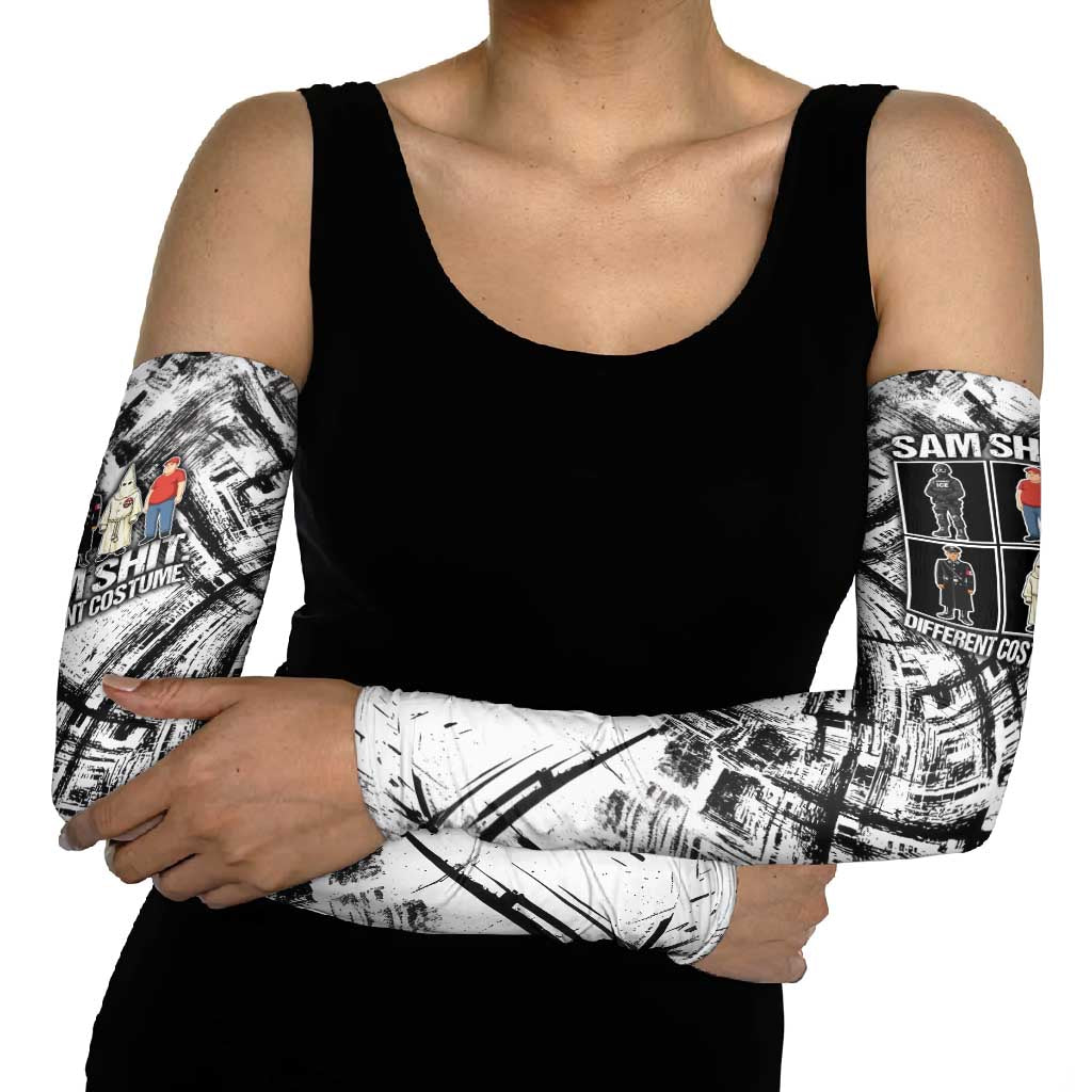 Same Shit Different Costume Arm Sleeves Monochrome Gritty Texture