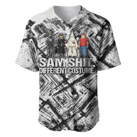 Same Shit Different Costume Baseball Jersey Monochrome Gritty Texture
