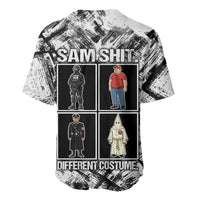 Same Shit Different Costume Baseball Jersey Monochrome Gritty Texture