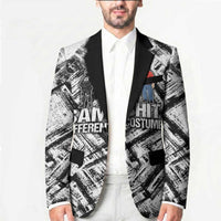 Same Shit Different Costume Blazer Monochrome Gritty Texture