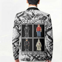 Same Shit Different Costume Blazer Monochrome Gritty Texture