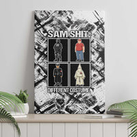 Same Shit Different Costume Canvas Wall Art Monochrome Gritty Texture