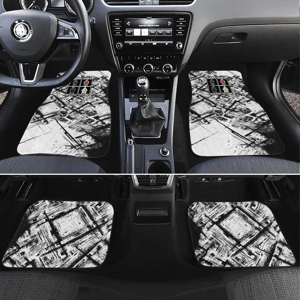 Same Shit Different Costume Car Mats Monochrome Gritty Texture