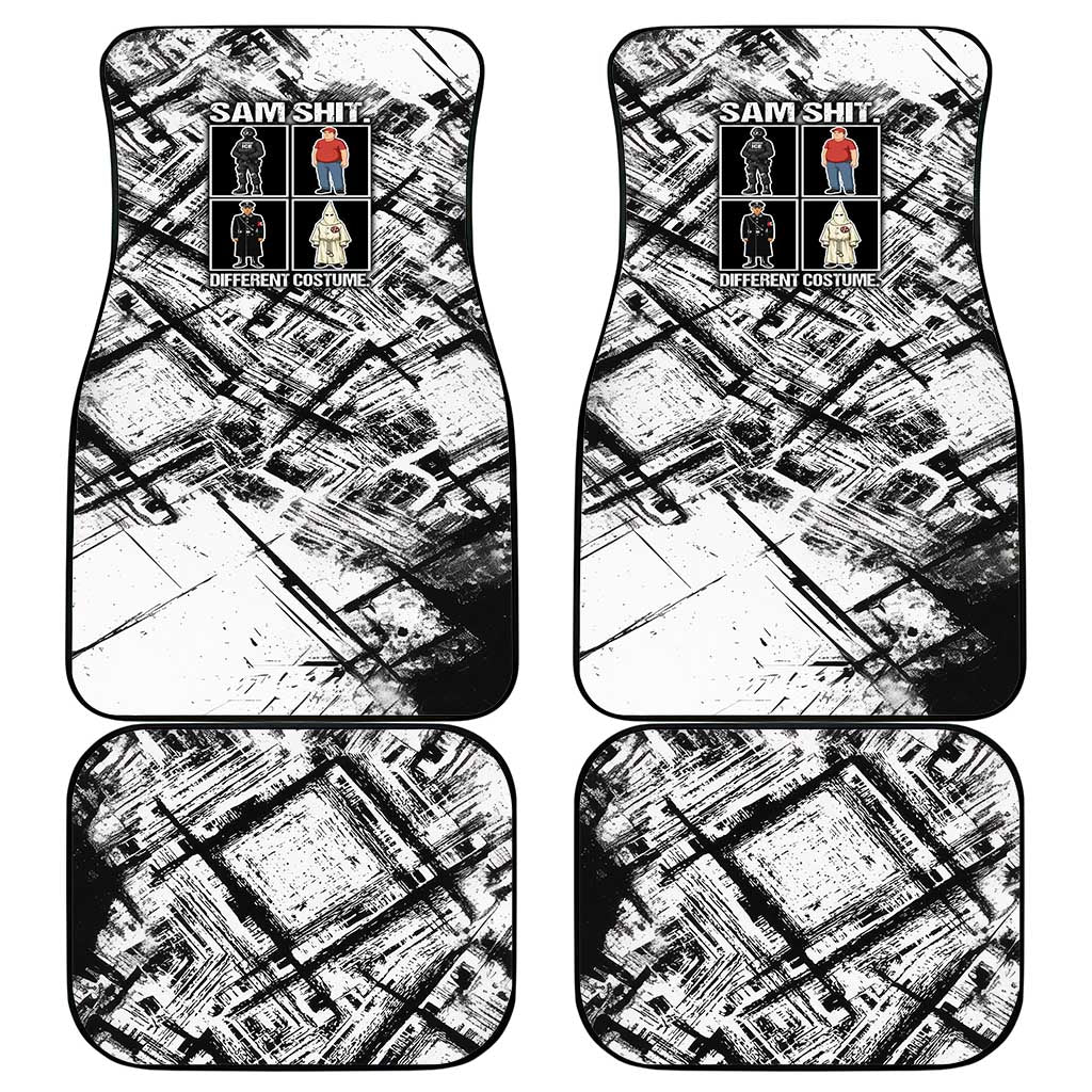 Same Shit Different Costume Car Mats Monochrome Gritty Texture