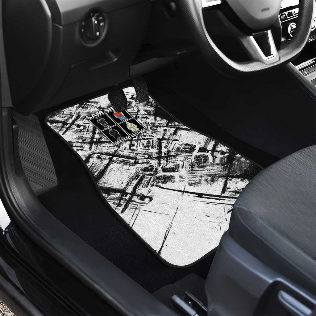 Same Shit Different Costume Car Mats Monochrome Gritty Texture
