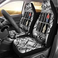Same Shit Different Costume Car Seat Cover Monochrome Gritty Texture