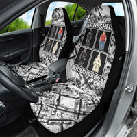 Same Shit Different Costume Car Seat Cover Monochrome Gritty Texture