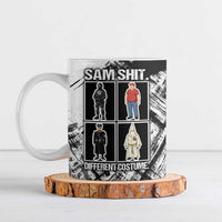 Same Shit Different Costume Ceramic Mug Monochrome Gritty Texture