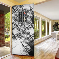 Same Shit Different Costume Door Cover Monochrome Gritty Texture
