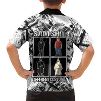Same Shit Different Costume Hawaiian Shirt Monochrome Gritty Texture